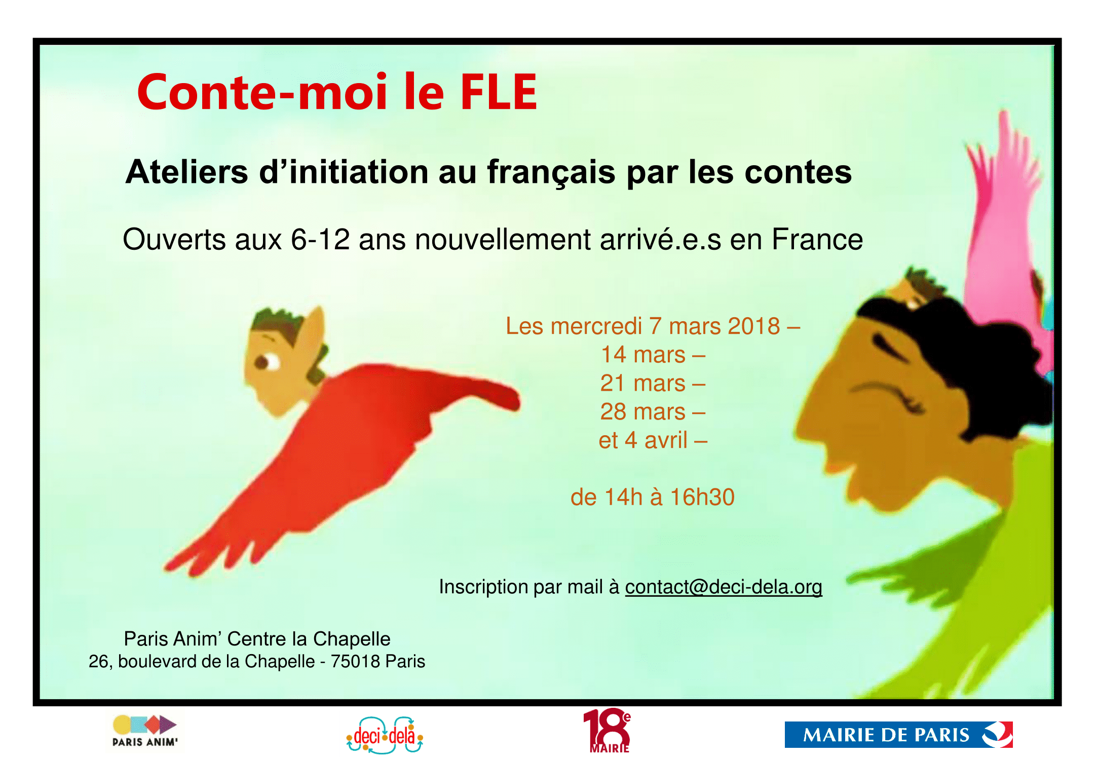 Ateliers gratuits d’initiation au FLE pour enfants allophones